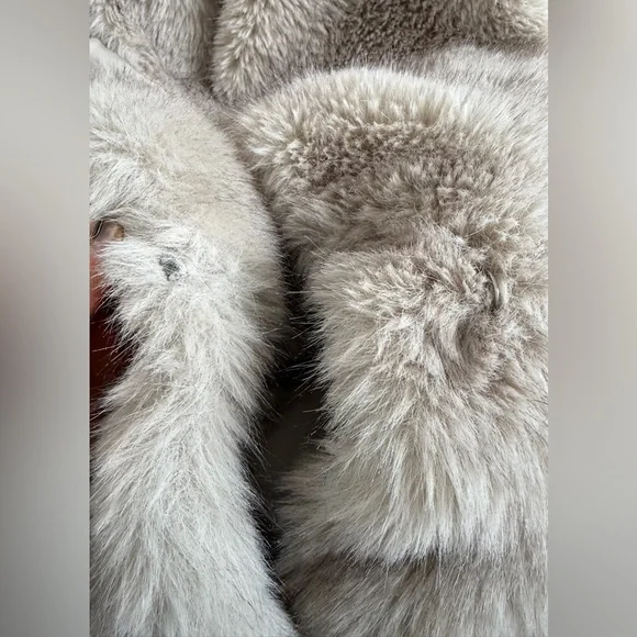 Aritzia Cortina Coat - Arctic Faux Fur - Picture 7 of 9